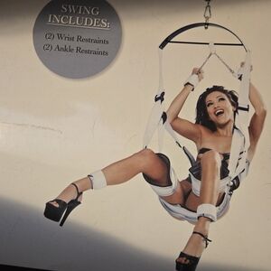 White and Black Yoga Swing